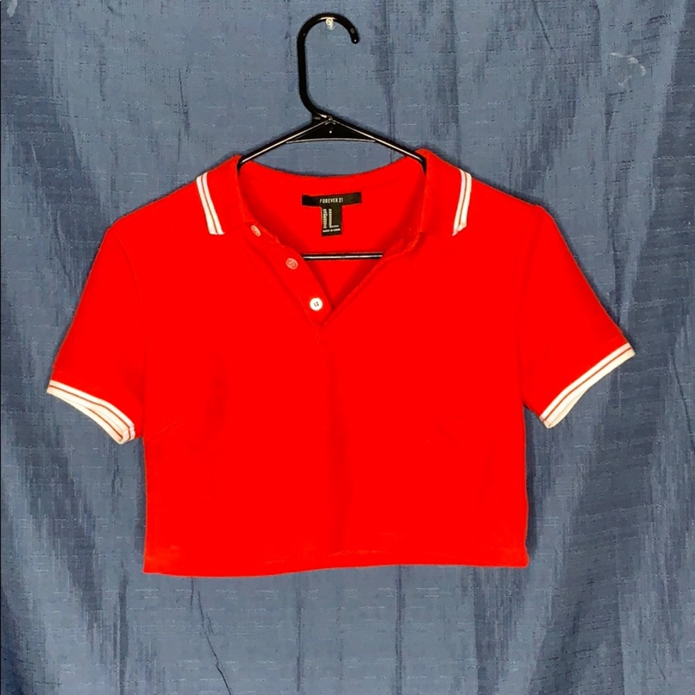 Red crop top